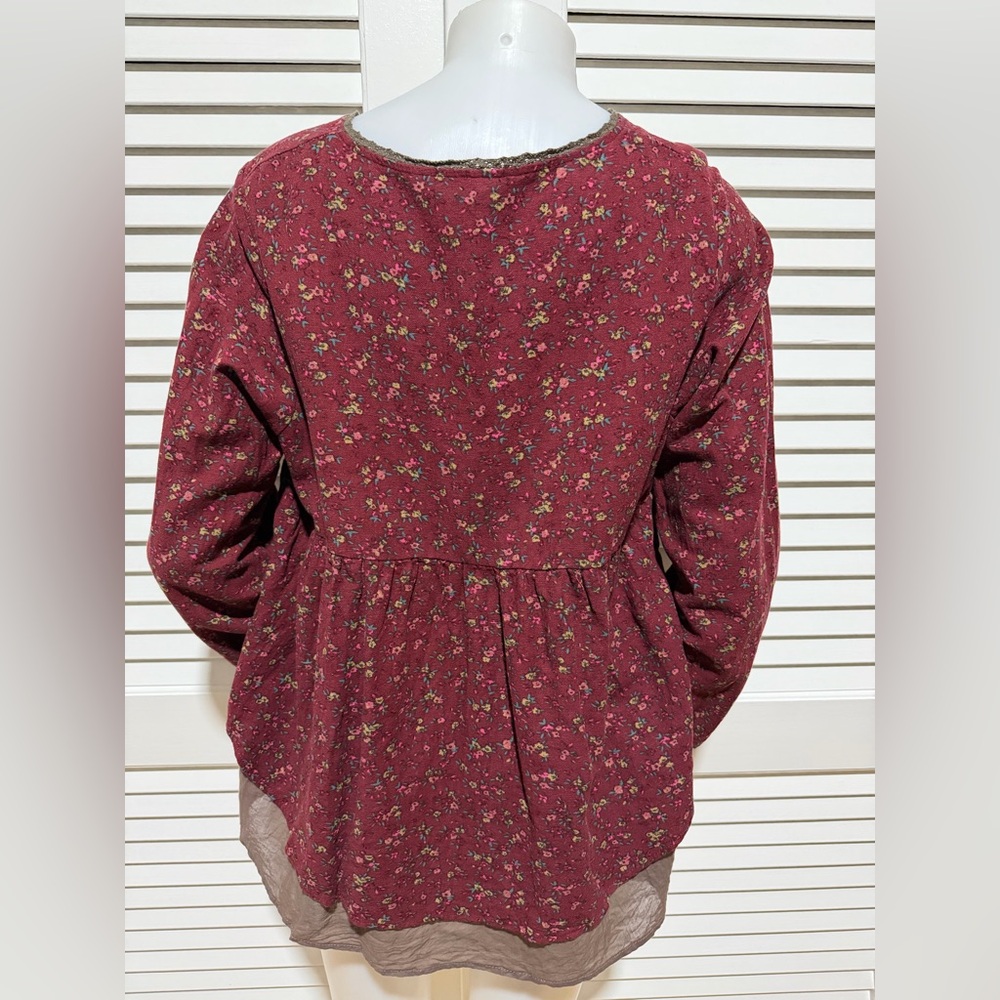 Boho Floral Layered Top/Cardigan – One Size - Picture 4 of 4